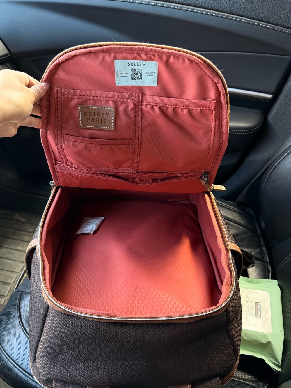 DELSEY Paris Chatelet Air 2.0 Travel Laptop Backpack Chocolate Brown - Picture 9 of 14
